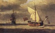 VELDE, Willem van de, the Younger The Yacht Royal Escape Close-hauled in a Breeze oil painting artist